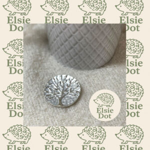 Large Silver-tone Tree Needle Minder