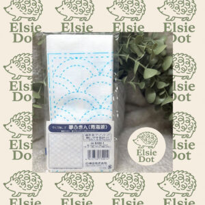 Sashiko Printed Cloth - White Clamshell