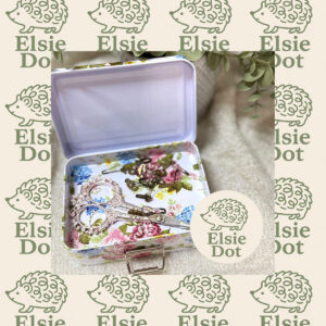 Vintage Style Tin with Accessories - Floral Bouquet