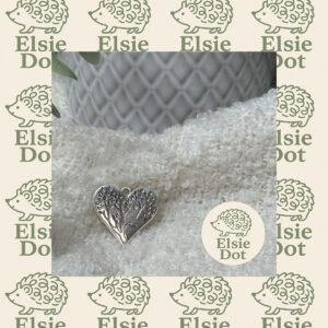 Silver tone Heart Needle Minder