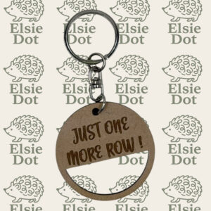 Wooden Crochet Keyring - Just One More Row!